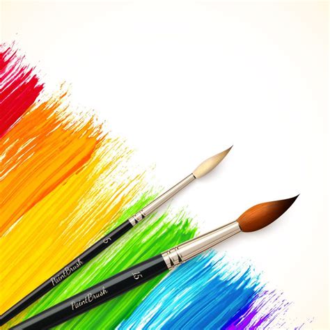 Color Paint Brush Vector Graphic Design Art Watercolor Background