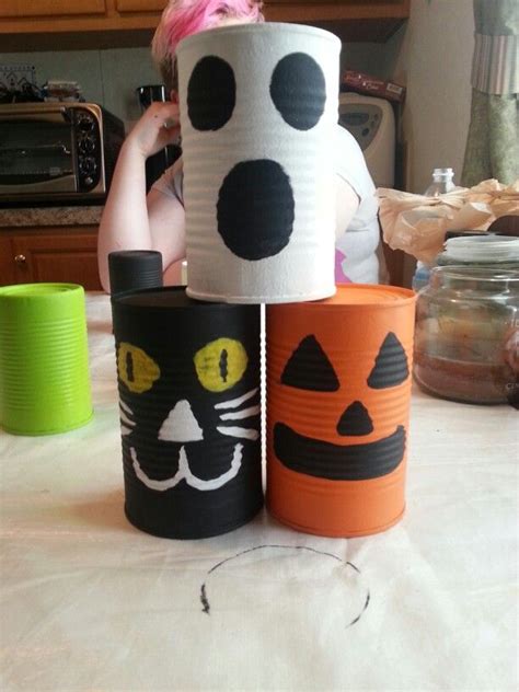 Paint Soup Cans Halloween Craft Halloween Pinterest