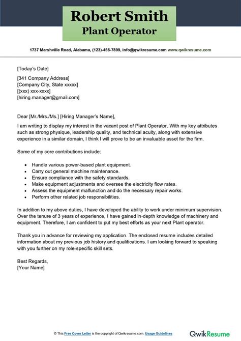 Production Planner Cover Letter Examples Qwikresume