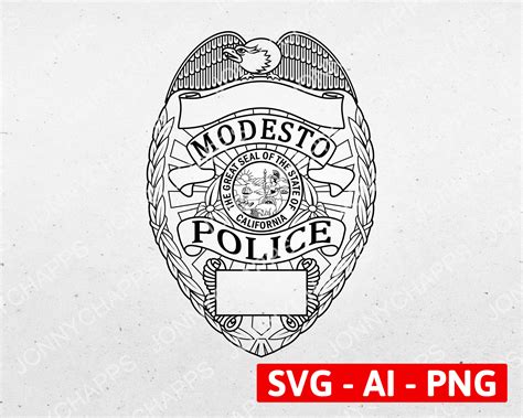 Modesto California Police Department Badge CA Law Enforcement - Etsy