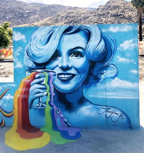 muckrock in palm springs california usa 2019 street art street art graffiti 3d street art