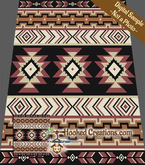 Navajo Inspired Sc Full Size Blanket Crochet Pattern Pdf Download