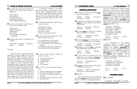 Ficha De Trabajo De Razonamiento Verbal Ii Bimestre 5º Secundaria