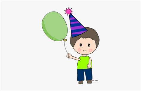 Cute Birthday Boy Holding A Balloon Clip Art Image Cartoon Free