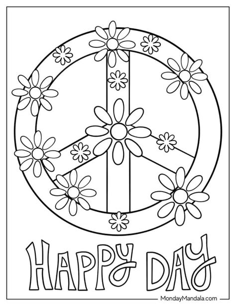 16 Peace Coloring Pages Free Pdf Printables
