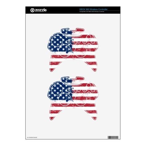 Painted Flag Of The Usa Xbox 360 Controller Decal Usa