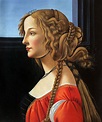 Botticelli, Portrait of Simonetta Vespucci - Hand Painted Oil Painting ...