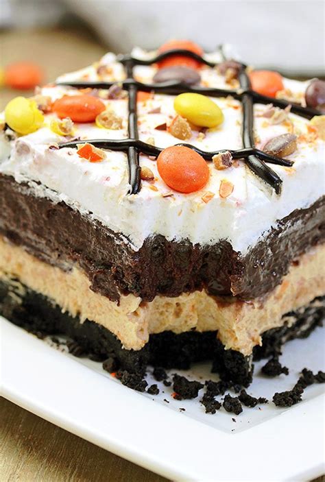 Reese‘s Pieces Peanut Butter Chocolate Lasagna Simple And Easy No