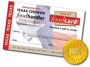 A food handlers permit is one of the licenses you need to legally operate a restaurant. Texas Food Handler Certification Card | cake products ...