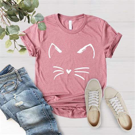 Cat Shirt Kitty Kitten T Shirtteemens Womens Ladies Funny Etsy