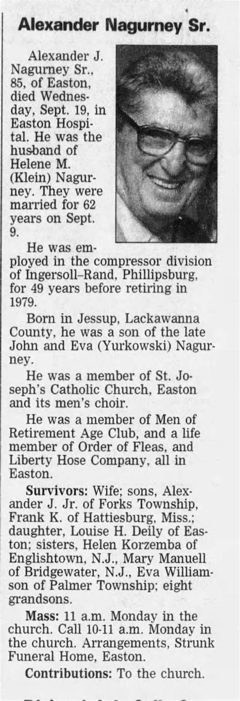 Obituary for Alexander Nagurney