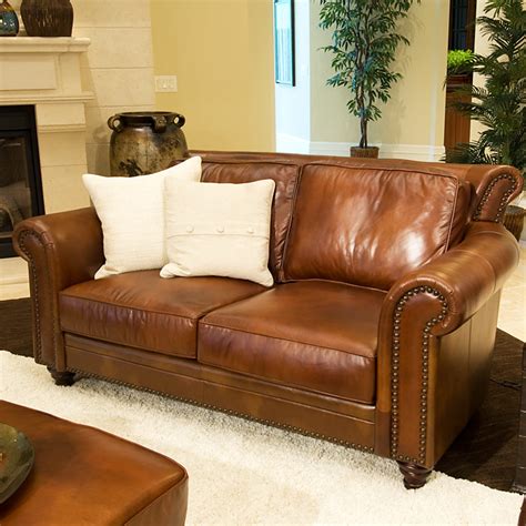 Paladia 5 Piece Leather Sofa Set In Rustic Brown Dcg Stores