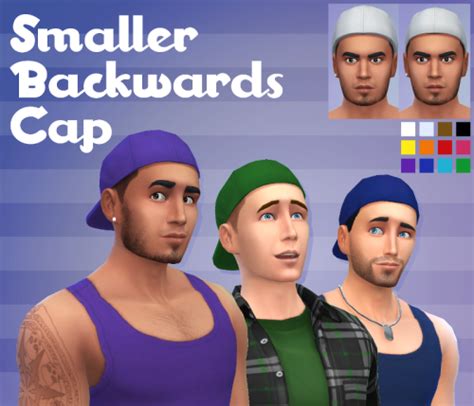 My Sims 4 Blog Smaller Backwards Cap For Males By Arch129