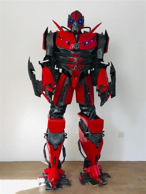 Adult Robot Transformer Mirage Costume Cosplay Fancy Dress For Openings
