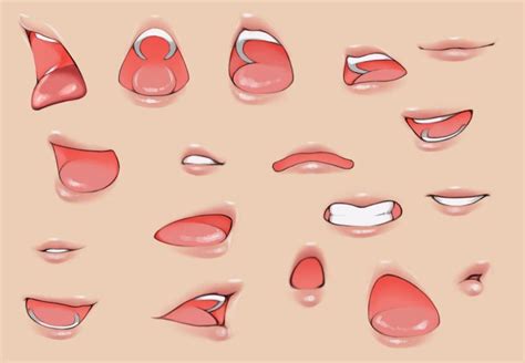An Animated Set Of Different Mouth Shapes