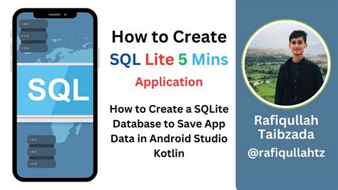 How To Create Sqlite Database To Save App Data Android Studio Kotlin Youtube