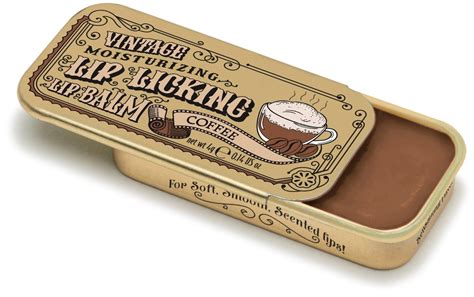Lip Licking Lip Balm Vintage Slider Tin Coffee Golden Gait Mercantile