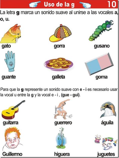 Ejercicios De Primaria Ejercicios De Primaria Del Uso De La Letra G