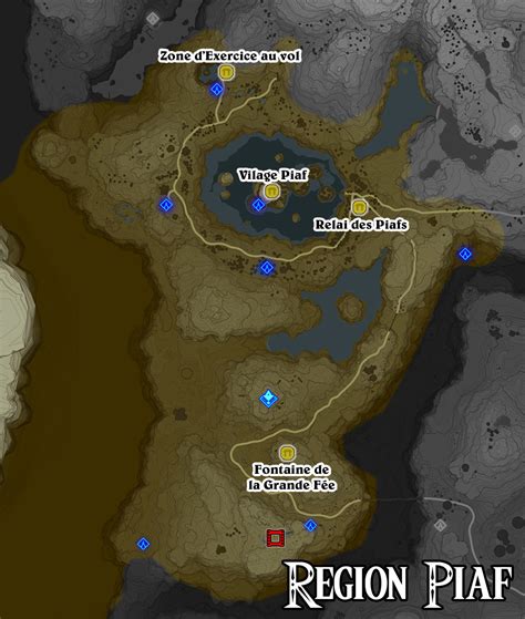 Zelda Botw La Map De La Région Piaf Eclypsia