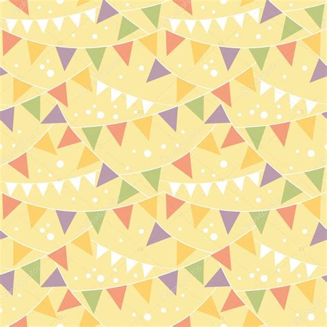 Party Decorations Bunting Seamless Pattern Background — Stock Vector