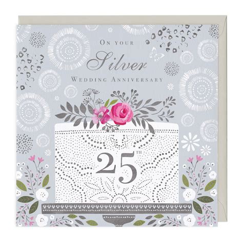 25th Wedding Anniversary Card Wholesale Cards Whistlefish Trade