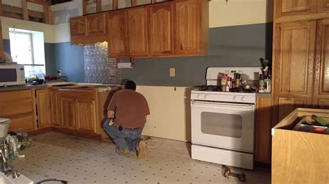 Old Farm House Kitchen Cabinet Move For Remodel Youtube