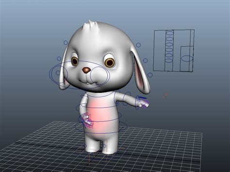 Cartoon Rabbit Character Rig 3d Model Maya Files Free