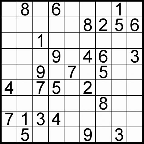 The grid starts out with. Printable Sudoku Free - Part 3