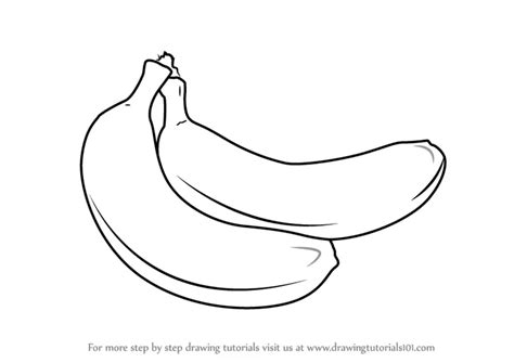 Step By Step How To Draw A Banana Pair