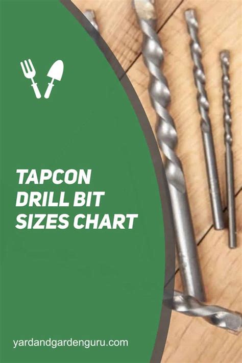 Tapcon Drill Bit Sizes Chart