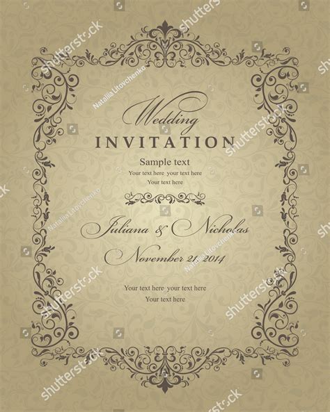 Retro Traditional Wedding Invitation