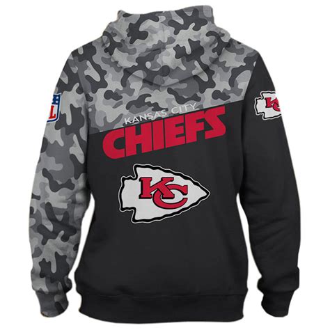 Kansas City Chiefs Military Hoodies 3d Sweatshirt Long Sleeve New