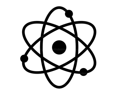 Atom Svg Atom Icon Vector Atom Cut File Atomic Svg Atom Silhouette