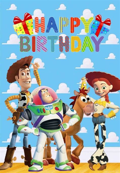 The Characters From Toy Story Are Posed For A Birthday Card