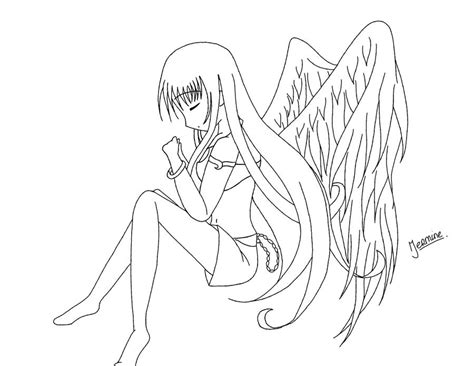 Anime Angel Colouring Pages