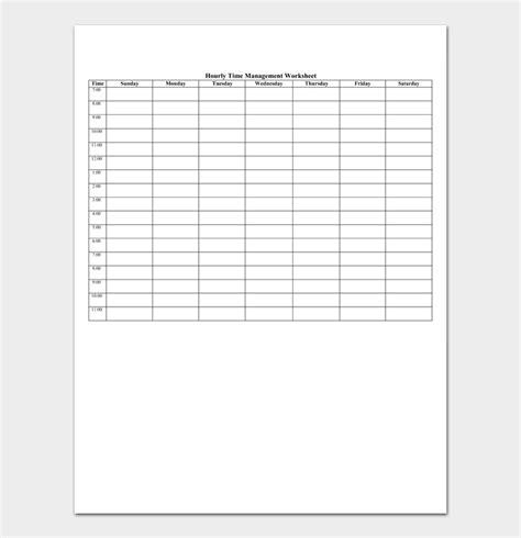 18 Free Printable Hourly Schedule Templates Excel And Ms Word Daily