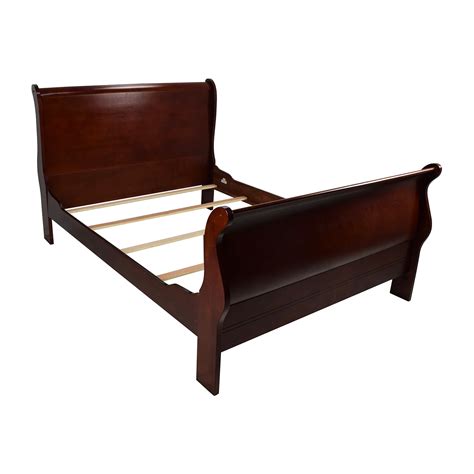 Cherry Wood Sleigh Bed Picket House Conley Cherry Wood Queen Sleigh
