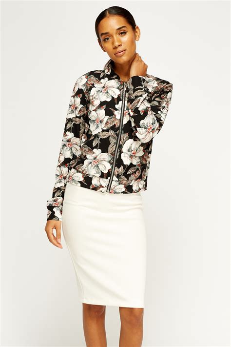 Check spelling or type a new query. Floral Printed Bomber Jacket - Just $7