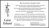 Traueranzeigen von Luise Erhard | trauer.merkur.de