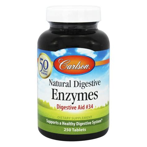 Carlson Labs Natural Digestive Enzymes Digestive Aid 34 250