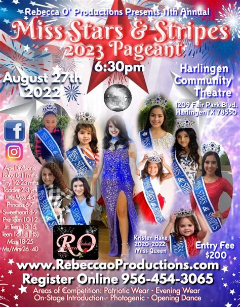 Miss Stars And Stripes And Miss Valley Teenage 2023 Double Pageant