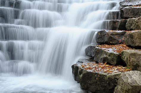 Waterfall Flowing Over Rock Stair Photograph By Catnap72 Fine Art America