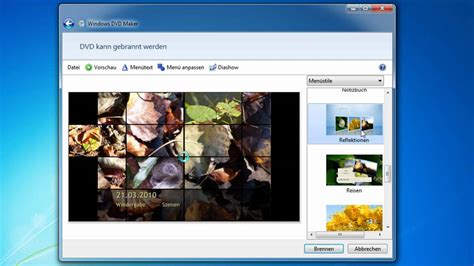 Windows 7 Dvd Menü Erstellen Und Dvd Brennen Mit Dvd Maker Youtube