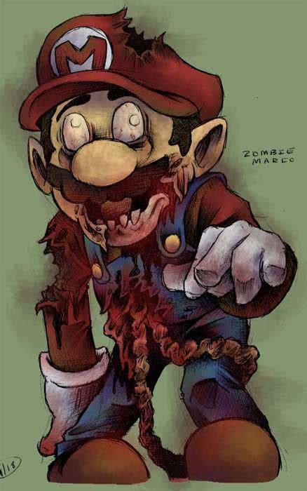 Image Zombie Super Mario Game Character Fan Art Re Design Zombified