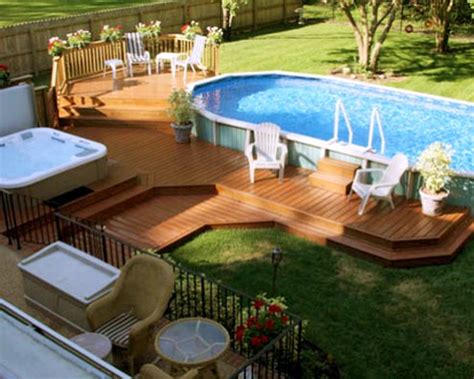 Top Stunning 30 Above Ground Pool Landscape Ideas For Your Backyard