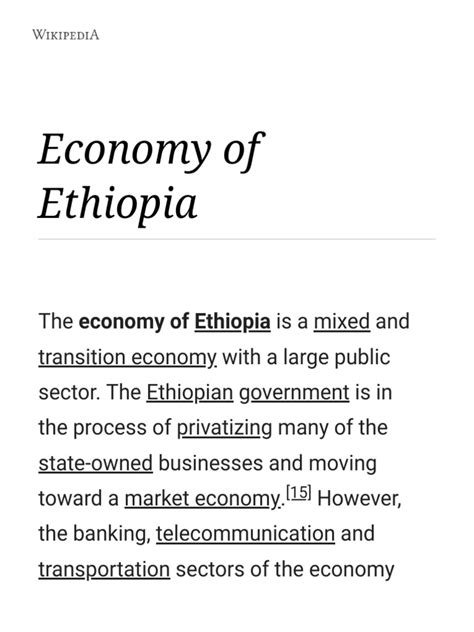 Economy Of Ethiopia Wikipedia Pdf Ethiopia Purchasing Power Parity
