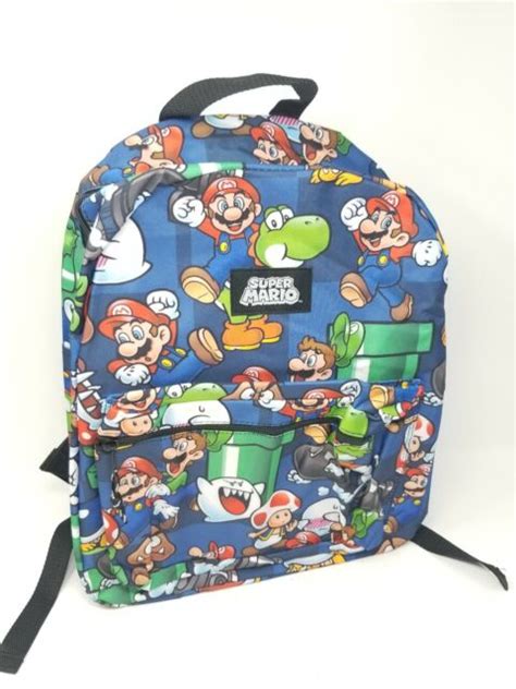 Nintendo Super Mario Yoshi Luigi Bros Backpack Book Bag All Over Print