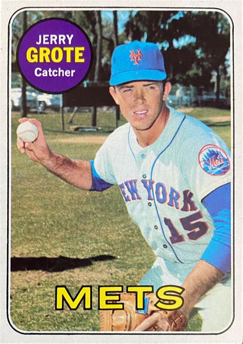 Jerry Grote 1969 Topps 55 New York Mets Baseball Baseball