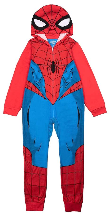 Marvel Spider Man Pajamas For Boys Little Boys And Big Boys Hooded