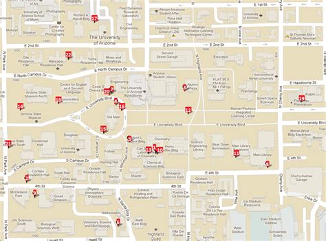 University Of Arizona Tucson Campus Map Hot Sex Picture